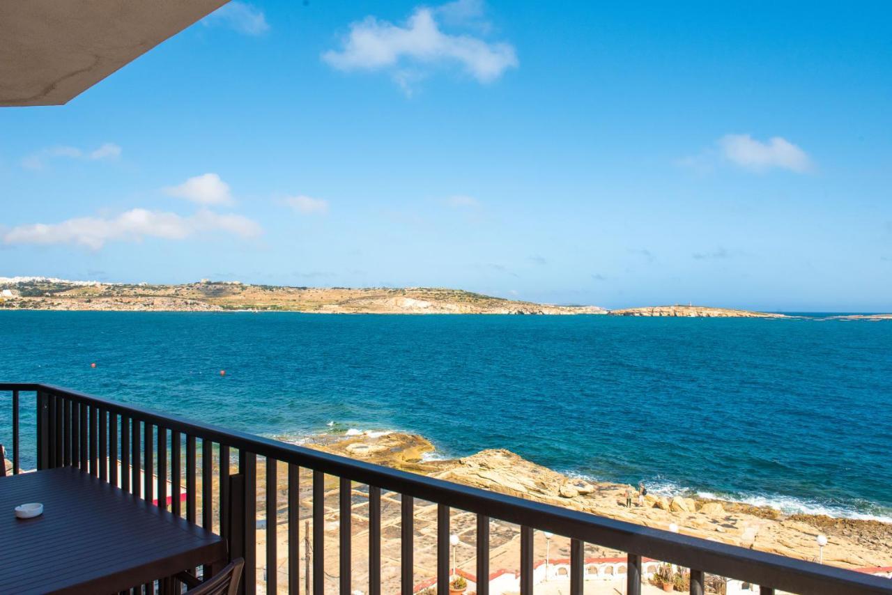 Islet Promenade Seafront 1 Bedroom Apartment With Sea View Balcony By Getawaysmalta Сент-Полс-Бей Екстер'єр фото