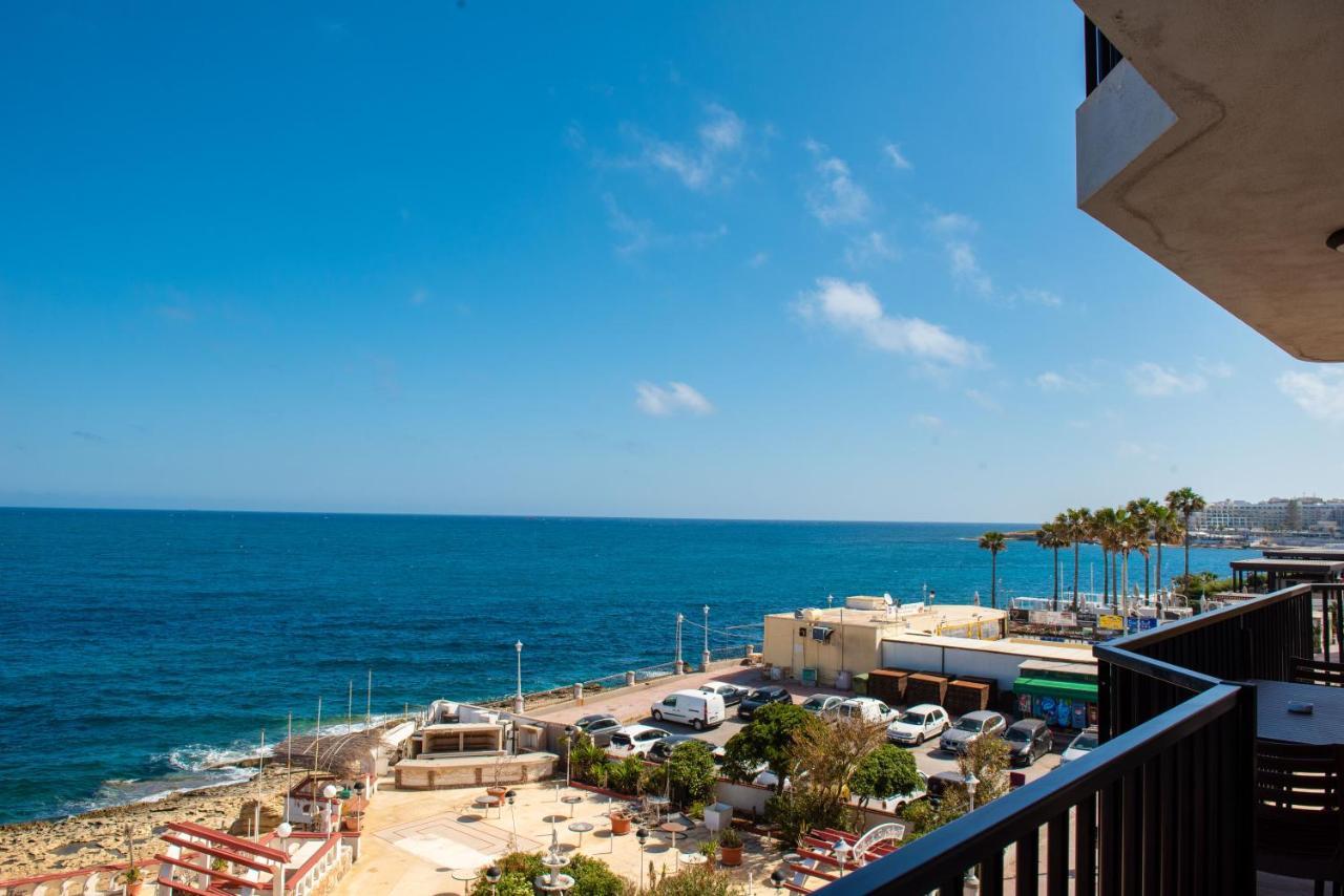 Islet Promenade Seafront 1 Bedroom Apartment With Sea View Balcony By Getawaysmalta Сент-Полс-Бей Екстер'єр фото